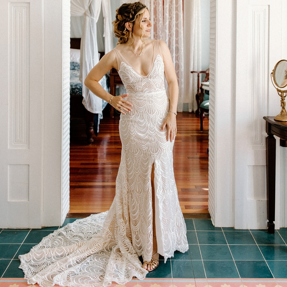 EUC Harlie wedding dress by Made With Love